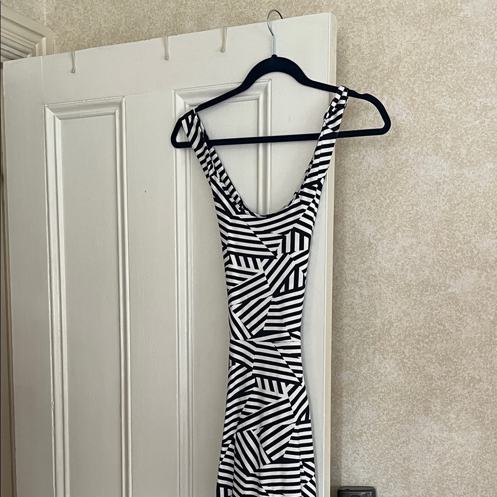 Pact organic Black and White Striped Women's Dress. Size XS